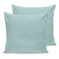 thumbnail image 1 of Pillow Covers 26x26 Set of 2, Turquoise Textured Throw Pillow Covers Decorative Couch Cushion Cover, Farmhouse Country Woven Striped Microfiber Soft Square Pillowcases for Bedroom Living Room Sofa, 1 of 9