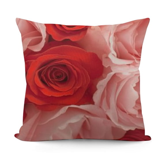 Pillow Covers Beautiful Red Rose Throw Pillow Covers Cases for Couch Sofa Bed Home Decor