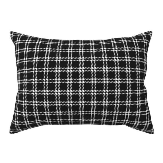 Pillow Covers, Black white Checkered Plaid Pillow Cases Standard Size with Envelope Closure (20x26 inches) ,Comfy Bedding Pillowcase for Hair and Skin - Soft Breathable Pillow Protectors