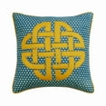 thumbnail image 1 of Pillow Covers, Blue 16"x16" (40x40 cm) Throw Pillow Covers, Cotton Denim Applique & Quilted Throw Pillows For Couch, Abstract Pattern Modern Style - Denim Pillow Love, 1 of 3