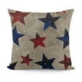thumbnail image 1 of Pillow Covers Blue Red White Stars Decor Holiday Pillow Case Decorations Outdoor for Sofa Couch, 1 of 5