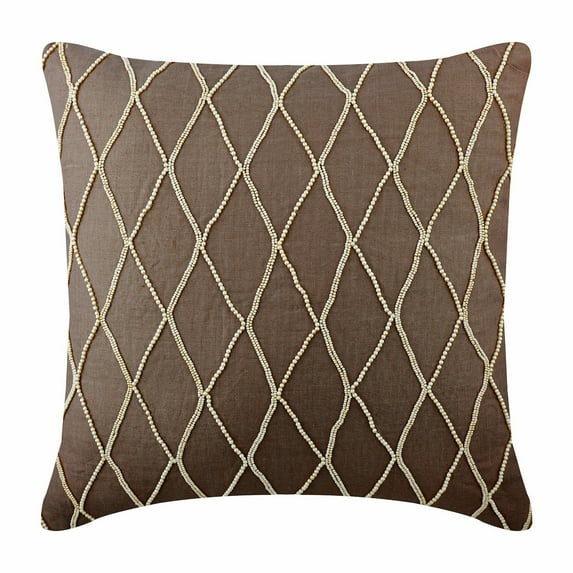 Pillow Covers, Brown Decorative Pillowcase 16x16 inch (40x40 cm), Linen Decorative Sofa Pillow Covers, Geometric, Contemporary Throw Pillows For Couch - Renovate