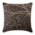thumbnail image 1 of Pillow Covers, Brown European Shams 26x26 inch (65x65 cm), Linen Euro Size Pillow Shams, Nature & Floral, Tree, Mother Of Pearl, Contemporary Euro Shams - Nature Trail, 1 of 3