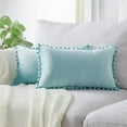 thumbnail image 1 of Pillow Covers Cushion Covers With Pom-Poms, 1 of 5