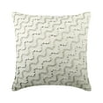 thumbnail image 1 of Pillow Covers, Decorative Ivory 22"x22" (55x55 cm) Throw Pillow Covers, Linen Beaded Throw Pillows For Sofa, Abstract Pattern Contemporary Style - Chain Princess, 1 of 3