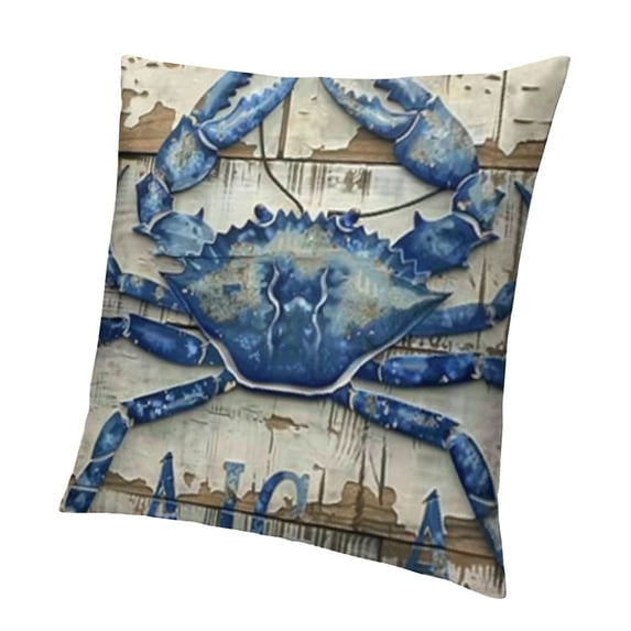 Pillow Covers Double-Sided Printed Sea Animals Rectangular/Waist Cushion Cover Summer Coastal Ocean Theme Home Decorative Pillowcases