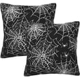 thumbnail image 1 of Pillow Covers Halloween Spider Web Pattern 2 Set Pillowcases Square Cushion Cover Throw Pillows Case Decorative for Sofa Couch Home Bedroom Chair Car Indoor Outdoor 18x18 Inches, 1 of 6