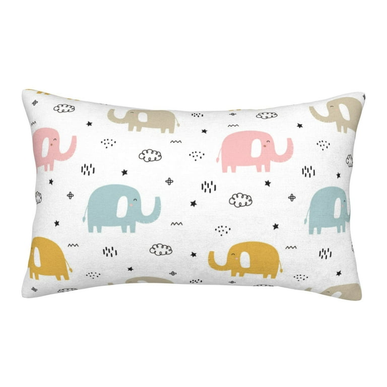 Pillow Covers Little Elephant Fuzzy Pillow Cases Queen Size with Hidden Zipper Comfy Bedding Counch Throw Decorative Pillowcase Soft Pillow Protectors Mult Sizes 16x24 Walmart