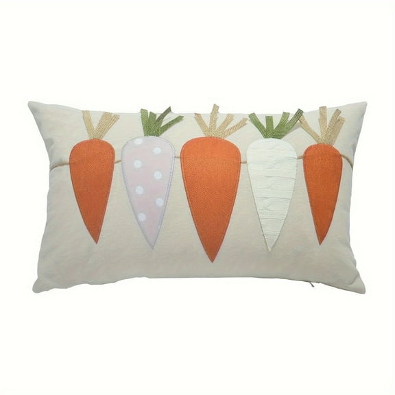 Pillow Covers Lovely Pillowcase Sofa Bed Outdoor Car Decoration Cartoon Carrot Printed