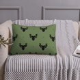 Pillow Covers Magic Sheep Goat Head Black Green Soft Pillow Cases