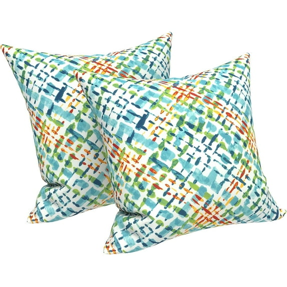 Pillow Covers ONLY, Square Throw Pillow Covers, Modern Cushion Cases for Sofa Patio Couch Decoration 16 x 16 Inch, Pack of 2, Acapa Opal Geometric