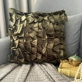 thumbnail image 1 of Pillow Covers, Olive Green Pillow Cover, Vintage Ruffles Shabby Chic Pillow Cover, 14x14 inch (35x35 cm) Pillow Cover, Satin Throw Pillows Cover, Solid - Vintage Olives, 1 of 10