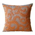 thumbnail image 1 of Pillow Covers, Orange Pillow Covers, Beaded Garden Rail Pillows Cover, 18x18 inch (45x45 cm) Pillow Covers Decorative, Square Silk Pillows Cover, Floral - Orange Whirlwind, 1 of 4