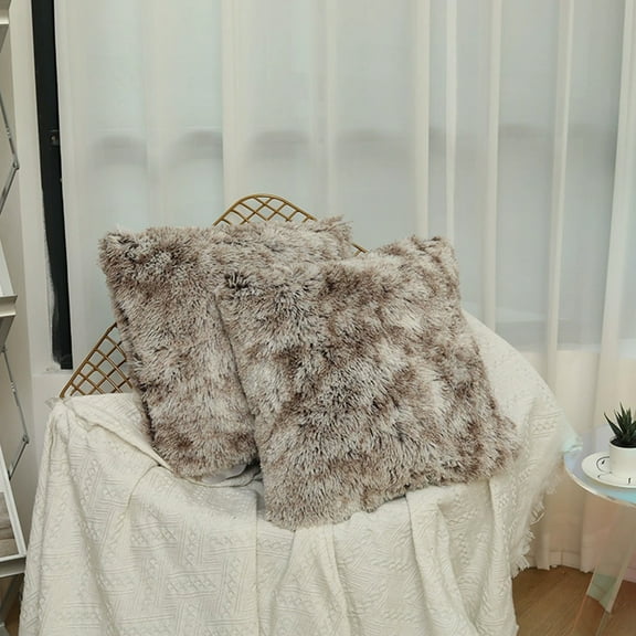 Pillow Covers Plush Throw Pillows 18x18 Inch Decorative Couch Sofa Chair Covers for Living Room Bedroom Porch Decor Multiple Colors Soft Polyester with Hidden Zipper