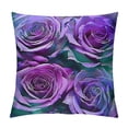 thumbnail image 1 of Pillow Covers Purple Floral Throw Pillow Covers Rose Cushion Covers Romantic Flower Decorative Pillow Covers for, 1 of 5