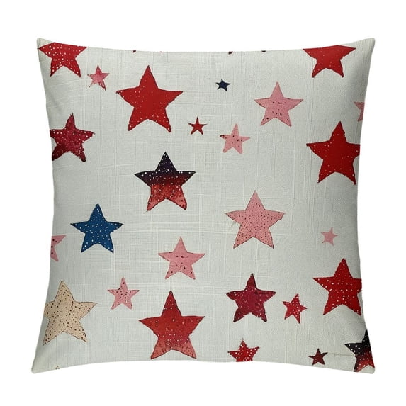 Pillow Covers Red Decor Throw Pillow Cover Independence Day Decorative Cushion Cases for Home Sofa Couch Chair Living Room