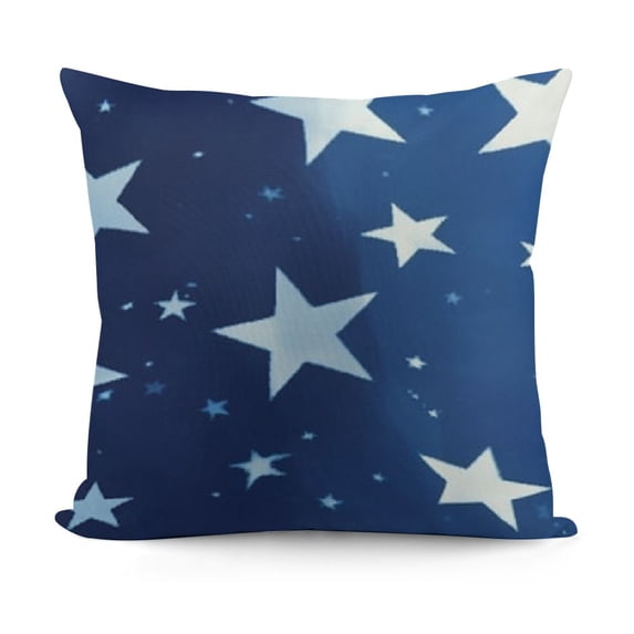 Pillow Covers Stars Decor Blue Throw Pillow Cover Decorative Cushion Cases for Home Sofa Couch Chair Living Room