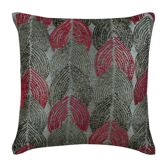 Pillow Covers, Throw Pillows For Couch, Decorative Pillow Covers 18x18 inch (45x45 cm) Grey, Silk Throw Pillow Covers, Handmade Pillow Covers, Modern, Abstract Pattern - Charisma