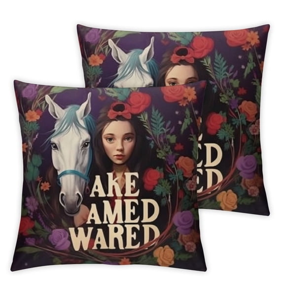 Pillow Covers We're All Mad Here Funny Art Decor Throw Pillow Covers Cases for Couch Sofa Bed Home Decor
