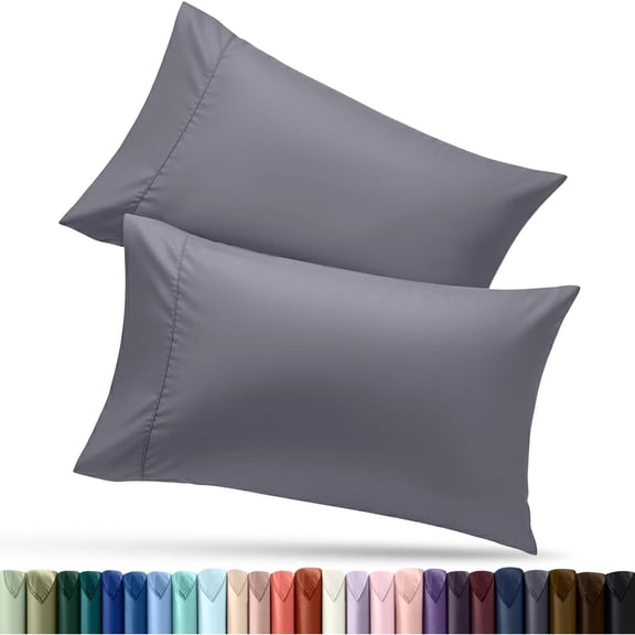 Pillow Covers by - Queen Size 2-Pack Soft Brushed Microfiber Perfect for Ho