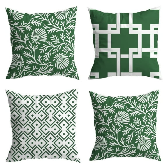 Pillow Covers for Spring Summer 18 x 18 Inch Set of 4