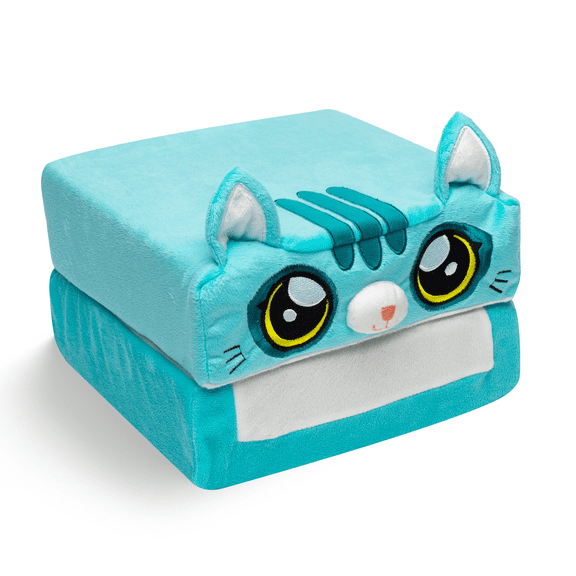 Pillow Cube Kid Cubes Kitty Toddler Pillow, 2-in-1 Fun Toy & Plush Pillow for Kids Ages 3+