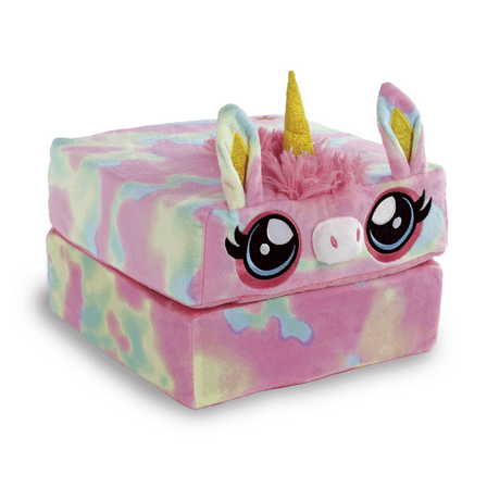 Pillow Cube Kid Cubes Rainbow Unicorn Toddler Pillow, 2-in-1 Fun Toy & Plush Pillow for Kids Ages 3+