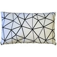 thumbnail image 1 of Pillow Decor Crossed Lines Cotton Throw Pillow 12x20 Gray Black Geometric Design, 1 of 2