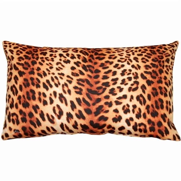 Pillow Decor Kitsui Leopard Throw Pillow 12x20 Cotton Rectangular Pillow