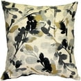 thumbnail image 1 of Pillow Decor Linen Leaf Graphite Gray Throw Pillow 20x20 Decorative Cushion, 1 of 2