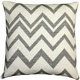 thumbnail image 1 of Pillow Decor Lorenzo Zigzag Gray 20x20 Cotton Throw Pillow Neutral Accent, 1 of 2