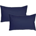 thumbnail image 1 of Pillow Decor Sunbrella Indoor Outdoor Throw Pillows 12"x20" Rectangular (2-Pack) (Navy Blue), 1 of 9