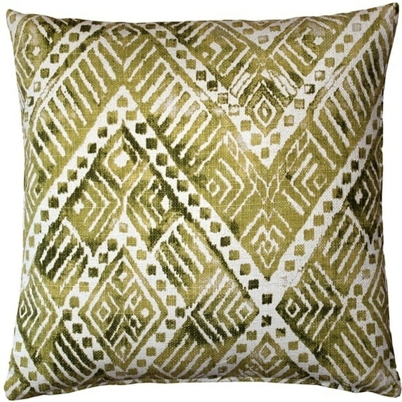 Pillow Decor Tangga Green Throw Pillow 20x20 Cotton Linen Blend Cover Insert Included