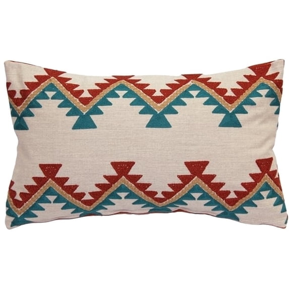 Pillow Decor Tulum Coast Embroidered Throw Pillow 12x20 Coastal Cotton Blend
