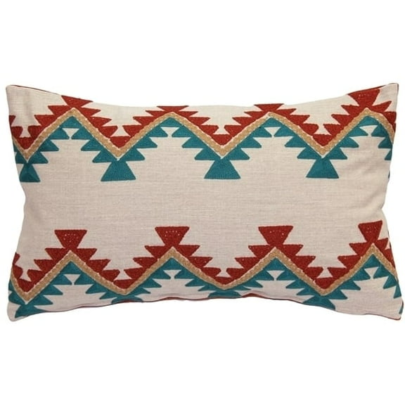 Pillow Decor Tulum Coast Embroidered Throw Pillow 12x20 Coastal Cotton Blend