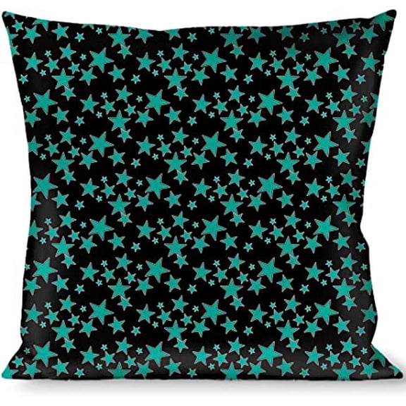 Pillow Decorative Throw Multi Stars Black Turquoise