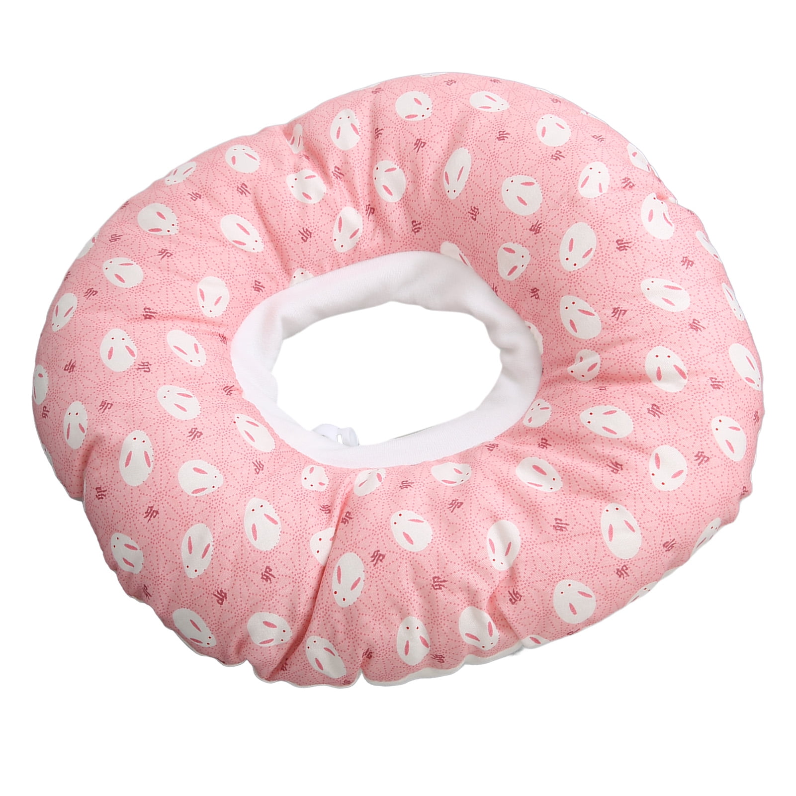 Pillow For Side Sleepers, Cute Bunny Print Donut Pillow Round Cotton