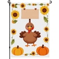thumbnail image 1 of Thanksgiving Fall Yard Flags Happy Thanskgiving Cute Pumpkins Double-Side Yard Flags, 28x40in Versatile Turkey Cartoon Garden Flag Decoration for Garden Lawn House Balcony Porch, 1 of 6
