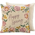 thumbnail image 1 of Primitives by Kathy 112506 Happy Spring Pillow, 14-inch Square, Cotton, 1 of 1