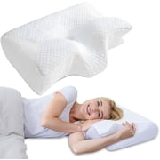 Pillow Haven Anti Snore Contour Pillow, Cervical Pillow with Adjustable Memory Foam, Orthopedic Support for Neck Pain & Snoring, Removable Cooling Cover, for Side Back Stomach Sleepers