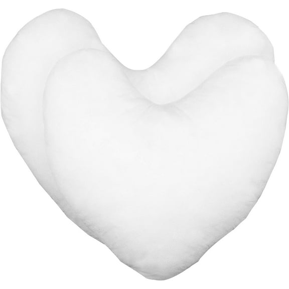 Pillow Insert 12" Heart Polyester Filled Standard Cover (2 Pack)