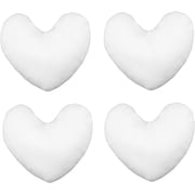 Pillow Insert 14 Heart Polyester Filled Standard Cover 4 Pack
