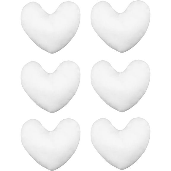 Pillow Insert 14" Heart Polyester Filled Standard Cover (6 Pack)
