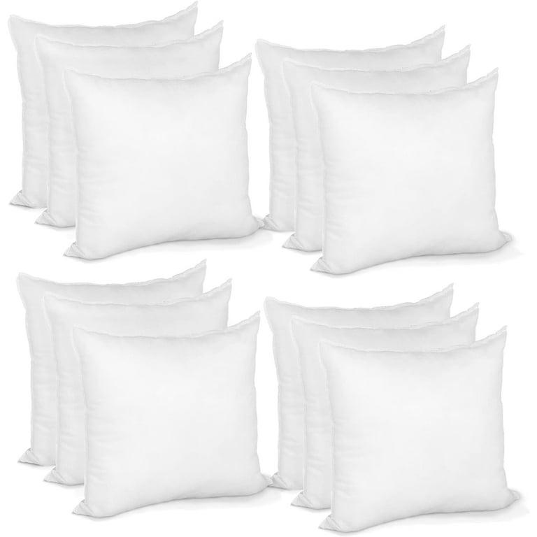 Pillow Insert 18 x 18 Indoor Outdoor Polyester Filled Standard Cover 12 Pack Walmart