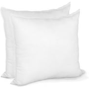Pillow Insert 18 x 18 Indoor Outdoor Polyester Filled Standard Cover 2 Pack
