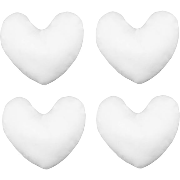 Pillow Insert 20" Heart Polyester Filled Standard Cover (4 Pack)