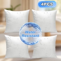 Pillow Insert Set of 4, Square Indoor Outdoor Water Resistant 14”×14”