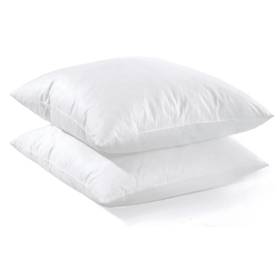 Pillow Inserts Set of 2, Premium Down Feather Pillows for Couch, Bed & Lumbar Support - Machine Washable, Fluffy Decorative Throw Pillow Inserts