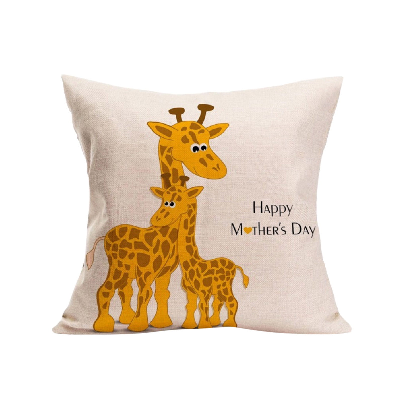 Pillow Mother Day Linen Sofa Decoration Pillow Case Cushion Cover Waist