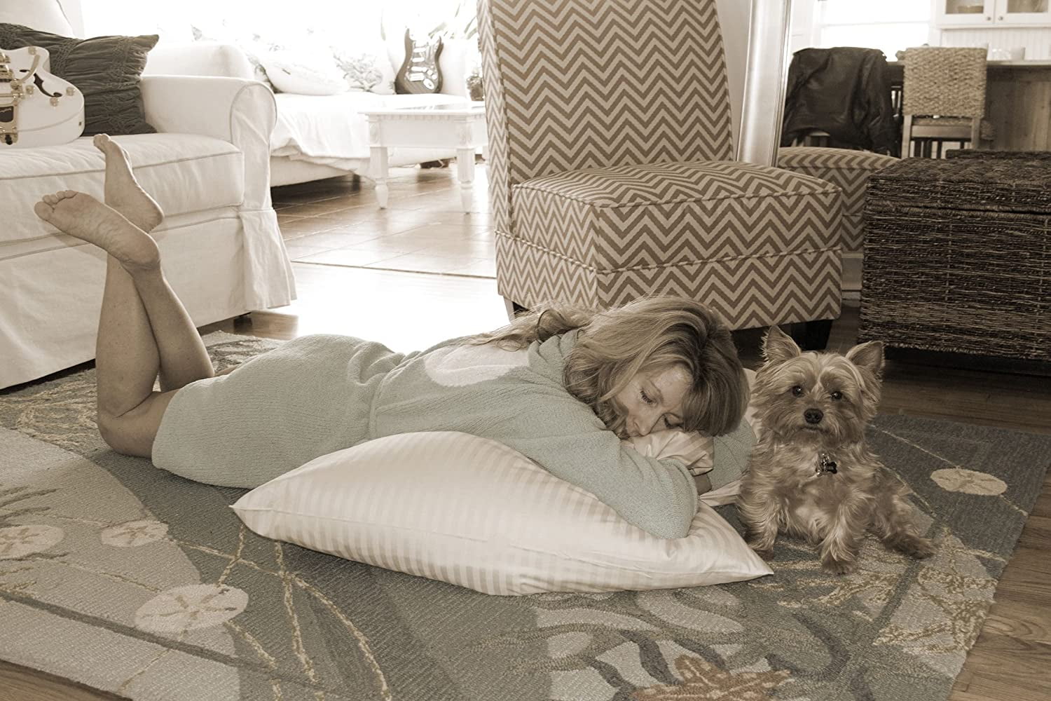 Pillow Oversized Down Pillow 600+ Fill Power Extra Large Size 31x40